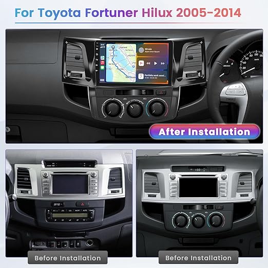 Dash Camera-Hikity-Hikity 2+64GB for Toyota Fortuner Hilux 2005-2014 Android Car Stereo with Carplay Android Auto 9 inch Touchscreen Radio Support GPS WiFi SWC RCA HiFi Rear Camera 2 Dash Camera-Hikity-Hikity 2+64GB for Toyota Fortuner Hilux 2005-2014 Android Car Stereo with Carplay Android Auto 9 inch Touchscreen Radio Support GPS WiFi SWC RCA HiFi Rear Camera - Image 2