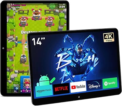 Dash Camera-XTRONS-XTRONS 14 Inch 4K Video Player – 4G+64G Android 11 Car TV Headrest Monitor Tablet for Back Seat with Wi-Fi and Bluetooth- 90° Rotatable IPS Touch Screen Support HDMI/Mirror Link/Gravity Sensing (2PCS) Dash Camera-XTRONS-XTRONS 14 Inch 4K Video Player - 4G+64G Android 11 Car TV Headrest Monitor Tablet for Back Seat with Wi-Fi and Bluetooth- 90° Rotatable IPS Touch Screen Support HDMI/Mirror Link/Gravity Sensing (2PCS)