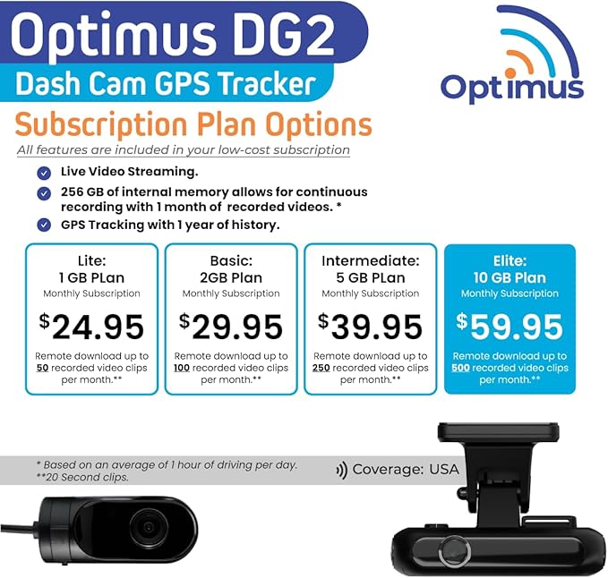 Dash Camera-OPTIMUS-Optimus DG2 – Live Dashcam & GPS Tracker – View Remote Video Footage – 2 Channel – Real-Time Tracking – Harsh Driving- Speeding and Other Notifications – Easy Installation by Plug into OBD Port 2 Dash Camera-OPTIMUS-Optimus DG2 - Live Dashcam & GPS Tracker - View Remote Video Footage - 2 Channel - Real-Time Tracking - Harsh Driving- Speeding and Other Notifications - Easy Installation by Plug into OBD Port - Image 2