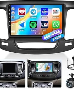 Dash Camera-AMprime-[4+64G] 8-Core Android 13 Car Stereo for Chrysler 200 200C 200S 2015-2019 with Wireless Carplay&Android Auto-9 Inch Car Radio with Mirror Link Bluetooth FM/RDS WiFi GPS SWC Dual USB+AHD Backup Camera