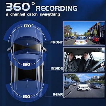 Dash Camera-Upgrow-UPGROW 4K 3 Channel Dashcam- 4K+2K Front and Rear 3 Dash Camera-Upgrow-UPGROW 4K 3 Channel Dashcam- 4K+2K Front and Rear - Image 3
