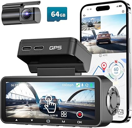 Dash Camera-FocuWay-Dash Cam Front Rear- IMX415 Sensor 4K 30fps/2K 60fps+1080p 3 Dash Camera-FocuWay-Dash Cam Front Rear- IMX415 Sensor 4K 30fps/2K 60fps+1080p - Image 3