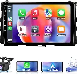 Dash Camera-TopWeb-5GWiFi Upgrade Car Stereo Radio for Toyota Highlander 2014-2019 – Wireless Carplay and Android Auto GPS Navigation – 4GB+32GB 10inch Touchscreen Bluetooth RDS FM SWC