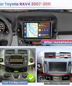 Dash Camera-Hikity-Hikity 2+64G for Toyota RAV4 2007-2012 Android 13 Car Stereo Wireless Apple Carplay Android Auto- 10.1 inch Touchscreen Car Radio Support GPS Navigation WiFi BT HiFi FM EQ 2