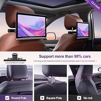 Dash Camera-AINAVITO-13.3 Inch Android Portable Car Headrest Monitor-Car TV Tablet for Car Back Seat 3 Dash Camera-AINAVITO-13.3 Inch Android Portable Car Headrest Monitor-Car TV Tablet for Car Back Seat - Image 3