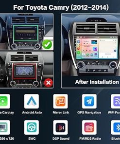 Dash Camera-Inefala-8-Core 4+64G Android 13 Car Stereo Upgrade Radio for Toyota Camry 2012-2014- 10.1” HD Touch Screen Headunit Wireless CarPlay & Android Auto 2