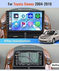 Dash Camera-Realdio-Android Car Stereo for Toyota Sienna 2004 2005 2006 2007 2008 2009 2010 with CarPlay Android Auto 26UI 2GB+64GB 2