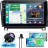 Dash Camera-Inexaccessories-5GWiFi Upgrade Car Stereo for Toyota Tundra 2007-2013 Toyota Sequoia 2008-2018-4+64GB Touch Screen Car Radio with Wireless Carplay Android Auto Voice Control GPS Bluetoth EQ FM SWC