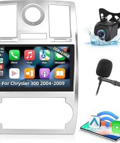 Dash Camera-EKAT-EKAT for Chrysler 300 2004-2009 [2+64G] Android Car Stereo with Wireless Carplay and Android Auto – 9 Inch Touchscreen Radio with EQ DSP- GPS