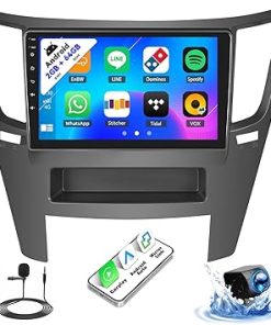 Dash Camera-SIXTOP-SIXTOP [2+64G] Android Car Stereo for Subaru Outback/Legacy 2010-2016 Upgrade Replacement Radio Carplay Android Auto Mirror Link 30 Themes 9 inch Touchscreen FM GPS Bluetooth+AHD Camera&MIC