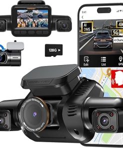 Dash Camera-HUPEJOS-AI Dash Cam Front Rear Inside with Driver Monitor System- 360° Car Camera 4K