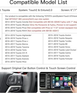 Dash Camera-CARabc-CARabc Wireless Carplay Android Auto Adapter for Toyota with Entune2.0 2014-2019- Fit for Highlander/Tundra/RAV4/Corolla/Tacoma/Camry/Avalon/Prius/CH-R/Sienna 2