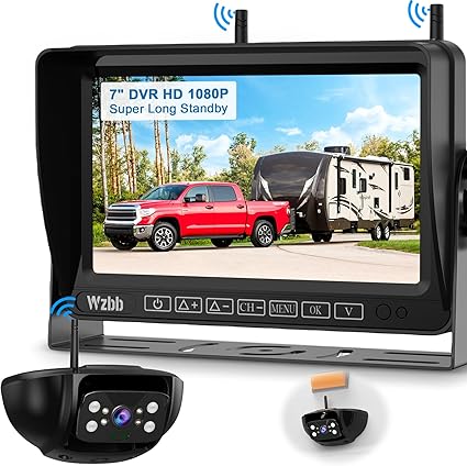 Dash Camera-WZBB-7-Inch Wireless Backup Camera for RV Trailer – HD 1080P Monitor- Night Vision Dash Camera-WZBB-7-Inch Wireless Backup Camera for RV Trailer - HD 1080P Monitor- Night Vision