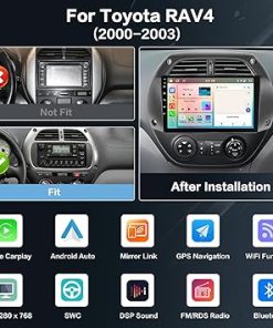 Dash Camera-Inefala-8-Core 4+64G Android 13 Car Stereo Upgrade Radio for Toyota RAV4 2001-2006- 9” HD Touch Screen with Wireless CarPlay & Android Auto 2