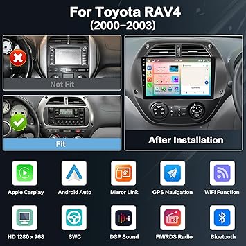 Dash Camera-Inefala-8-Core 4+64G Android 13 Car Stereo Upgrade Radio for Toyota RAV4 2001-2006- 9” HD Touch Screen with Wireless CarPlay & Android Auto 2 Dash Camera-Inefala-8-Core 4+64G Android 13 Car Stereo Upgrade Radio for Toyota RAV4 2001-2006- 9'' HD Touch Screen with Wireless CarPlay & Android Auto - Image 2