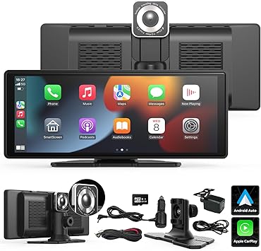 Dash Camera-VERYMODEL-Wireless Portable Carplay Screen for Car – 10.26in HD IPS Apple Carplay & Android Auto- with 4K Dash Cam Dash Camera-VERYMODEL-Wireless Portable Carplay Screen for Car - 10.26in HD IPS Apple Carplay & Android Auto- with 4K Dash Cam