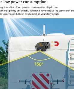 Dash Camera-YEOIZO-Wireless Backup Camera for Trucks & RVs- Solar – Powered – Magnetic 2