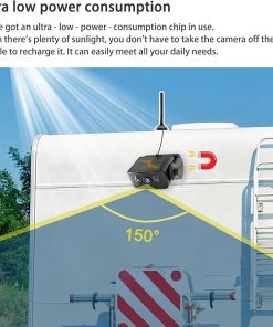 Dash Camera-YEOIZO-Wireless Backup Camera for Trucks & RVs- Solar – Powered – Magnetic 2