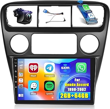 Dash Camera-Hikity-Hikity Android Car Stereo for Honda Accord 1998-2002 Radio 2+64GB 9 Inch Touchscreen Car Radio Wireless Carplay Android Auto Support GPS Navigation WiFi Bluetooth FM EQ Backup Camera Dash Camera-Hikity-Hikity Android Car Stereo for Honda Accord 1998-2002 Radio 2+64GB 9 Inch Touchscreen Car Radio Wireless Carplay Android Auto Support GPS Navigation WiFi Bluetooth FM EQ Backup Camera