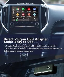 Dash Camera-ABSWER-Wireless Android Auto Adapter for 2016-2022 Cars Equipped with Wired Android Auto- AA Dongle Convert The Car Wired Android Auto to Wireless Android Auto 2