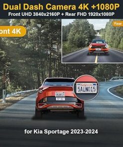 Dash Camera-FITCAMX-Fitcamx Front 4K+Rear 1080P Dash Cam for 2023 2024 Kia Sportage LX EX Hybrid SX X-Line 5th Gen (DW010)- OEM Style 2