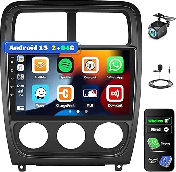 Dash Camera-OiLiehu-2G+64G Android 13 Car Stereo for Dodge Caliber 2009-2011 with Wireless Carplay Android Auto-9 inch HD Touchscreen Dodge Caliber Car Radio with WiFi GPS Navigation Bluetooth FM/RDS SWC+Rear Camera Dash Camera-OiLiehu-2G+64G Android 13 Car Stereo for Dodge Caliber 2009-2011 with Wireless Carplay Android Auto-9 inch HD Touchscreen Dodge Caliber Car Radio with WiFi GPS Navigation Bluetooth FM/RDS SWC+Rear Camera