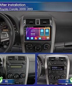 Dash Camera-Hikity-Car Stereo for Toyota Corolla 2009-2013 Wireless Carplay Android Auto- 2+32G 9 Inch Android 13 Touch Screen Car Radio with GPS WiFi BT HiFi FM/RDS Radio Mirror Link Backup Camera Mic 2