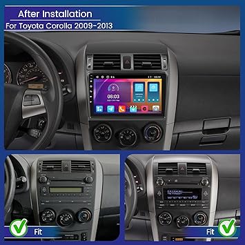 Dash Camera-Hikity-Car Stereo for Toyota Corolla 2009-2013 Wireless Carplay Android Auto- 2+32G 9 Inch Android 13 Touch Screen Car Radio with GPS WiFi BT HiFi FM/RDS Radio Mirror Link Backup Camera Mic 2 Dash Camera-Hikity-Car Stereo for Toyota Corolla 2009-2013 Wireless Carplay Android Auto- 2+32G 9 Inch Android 13 Touch Screen Car Radio with GPS WiFi BT HiFi FM/RDS Radio Mirror Link Backup Camera Mic - Image 2