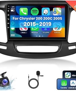 Dash Camera-VECHTEL-[8 CORE 4G+64G] Car Radio for Chrysler 200 200C 200S 2015-2019 with Wireless Carplay/Android Auto- 9 Inch Android 13 IPS Touch Screen Car Stereo