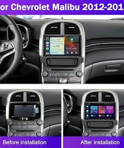 Dash Camera-Ftoghe-9 inch Car Stereo Radio for Chevrolet Chevy Malibu 2011 2012 2013 2014 2015- Andorid 13 Touchscreen Car Radio with Carplay & Android Auto 2