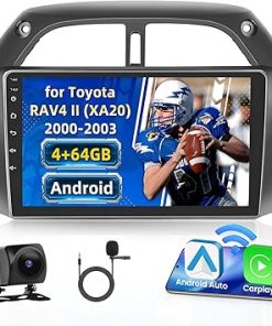 Dash Camera-Inefala-8 Core 4+64G Inefala for Toyota RAV4 II (XA20) 2000-2003 Android Car Radio Stereo with Wireless Carplay & Android Auto- 9 Inch Touchscreen with GPS WiFi BT FM/RDS DSP/32EQ SWC Backup Camera MIC