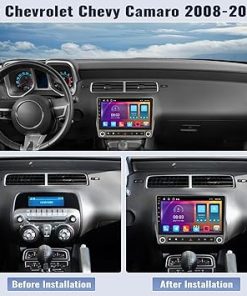 Dash Camera-SIXWIN-SIXWIN Android Car Stereo for Chevrolet Camaro 2008-2015 with Wireless Carplay Android Auto 2G+32G 26UI 9 Inch Touch Screen with Bluetooth GPS Navigation WiFi FM SWC Backup Camera MIC 2