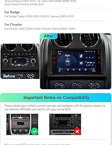 Dash Camera-XTRONS-XTRONS Single Din Car Stereo for Jeep Wrangler Dodge Chrysler- Android 12 Octa Core 4GB+64GB Car Radio 2