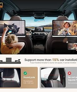 Dash Camera-AINAVIGO-14inch Android Portable Car TV Headrest Monitor Tablet for Cars Back seat Support Phone Wireless mirroring Touchscreen with WiFi/Bluetooth/HDMI/USB/Video Player (14” 4G + 64G) 2