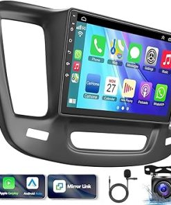 Dash Camera-Alikali-9″ Car Stereo w/Carplay Android Auto for Chrysler 200 200C 200S 2015-2019 Double Din Android 13.0 Touch Screen Car Radio Receiver w/WiFi GPS Navigation Bluetooth AHD Backup Camera Mic – 2+32G