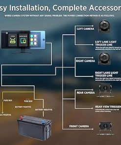 Dash Camera-ASLONG-ASLONG 10.36″ Wireless Apple CarPlay Screen for Car & 4K 4CH Dash Cam with Android Auto- Portable HD Touchscreen Car Stereo with 1080P Backup Camera 2