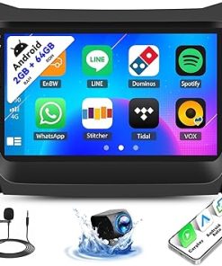 Dash Camera-SIXTOP-SIXTOP [2+64G] Android Car Stereo for Hyundai Santa Fe IX45 2013-2018 with Carplay Android Auto Mirror Link Change Theme 9 inch Touchscreen FM RDS EQ Bluetooth WiFi GPS+Camera & MIC