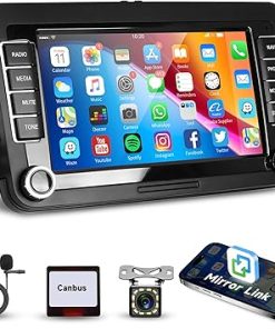 Dash Camera-Rimoody-Android Car Stereo for VW Golf 5 6 Passat Jetta Caddy EOS T5 Tiguan Touran CC Polo Car Radio- Rimoody 7” Touchscreen Head Unit Mirror Link Bluetooth WiFi GPS Navigation FM/RDS USB Rear Camera SWC