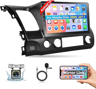 Dash Camera-podofo-Podofo for Honda Civic 2006 2007 2008 2009 2010 2011 Android Car Stereo Radio 10.1″ Touch Screen Bluetooth Car Audio Receivers with GPS Navigation WiFi Mirror Link FM Radio EQ + Backup Camera & Mic Dash Camera-podofo-Podofo for Honda Civic 2006 2007 2008 2009 2010 2011 Android Car Stereo Radio 10.1" Touch Screen Bluetooth Car Audio Receivers with GPS Navigation WiFi Mirror Link FM Radio EQ + Backup Camera & Mic