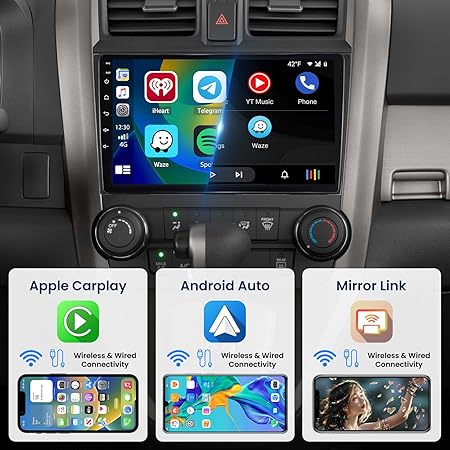 Dash Camera-Inefala-2+64G Inefala for Honda CRV 2007-2011 Android Car Radio Stereo with Wireless Carplay Android Auto- 9 Inch HD Touchscreen with HiFi GPS WiFi BT FM/RDS SWC USB Backup Camera MIC 3 Dash Camera-Inefala-2+64G Inefala for Honda CRV 2007-2011 Android Car Radio Stereo with Wireless Carplay Android Auto- 9 Inch HD Touchscreen with HiFi GPS WiFi BT FM/RDS SWC USB Backup Camera MIC - Image 3