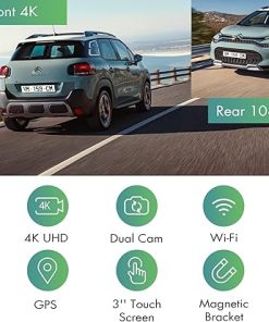 Dash Camera-HEABOLI-4K Dual Dash Cam Front and Rear- Wi-Fi GPS 2