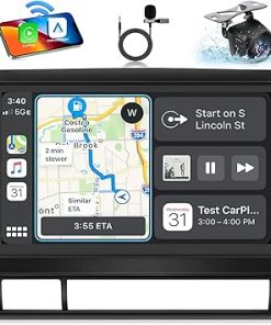 Dash Camera-Jufodrca-Car Stereo for Toyota Tacoma 2005-2015: (2+64G) 9 Inch HD Touchscreen Car Radio with Carplay/Android Auto GPS Navigation – 1280 * 800 Backup Camera FM SWC 5GWIFI