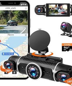 Dash Camera-Zunfly-4 Channel Dash Cam- 360 Dash Camera FHD 1080P x 4 Dash Cam Front and Rear