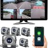 Dash Camera-YOVDA-Carplay Motorcycle DVR Wireless Motorcycle Carplay GPS Navigation Motorcycle Dash Cam with Front 2K Camera Sportbike Recording DVR Built-in Bluetooth- IMX322 Chips 5