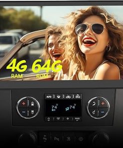 Dash Camera-j Junsun-4+64GB Qualcomm Car Radio Stereo for Chevy Chevrolet Silverado 2007-2013 Tahoe Equinox GMC Sierra Yukon Android 13 with CarPlay Android Auto Bluetooth5.0