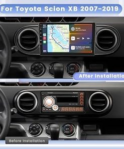 Dash Camera-Hikity-8 Core 6+128GB Android 13 Car Stereo for Toyota Scion xB 2007-2019 with Wireless Apple Carplay- 9 Inch IPS Touchscreen Car Radio 59UI GPS Navigation WiFi 32EQ DSP Backup Camrea 2