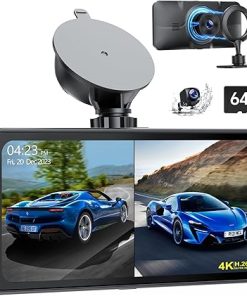 Dash Camera-LAMTTO-4K Dual Dash Cam Front and Rear with Apple Carplay Android Auto- Dash Camera for Car with 6.25” Carplay Screen