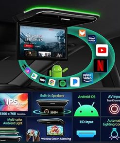 Dash Camera-XTRONS-XTRONS Android Car Overhead Player 11.6 Inch Wide IPS Screen Car Roof Mount Monitor with Built-in Stereo Speakers Flip Down Overhead Car Monitor Support 8K Video- Bluetooth 2