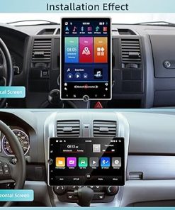 Dash Camera-EKAT-[2+64G] Android Single Din Car Stereo – 10.4 Inch Rotating Touch Screen Radio with Wireless Carplay & Android Auto- EQ 2