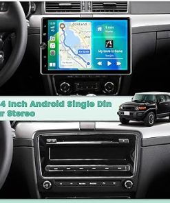 Dash Camera-Ohradio-Hikity Android 13 Single Din Car Stereo- 10.4 Inch with Wireless Carplay Android Auto Rotatable Touch Screen Car Radio 2